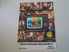 advertising Pubblicità 1979 TV TELEVISORE REX REALCOLOR TV COLOR