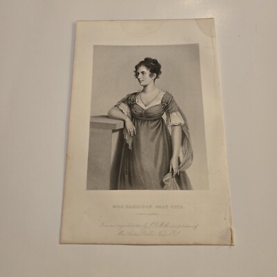 Portrait Of Mrs Harrison Gray Otis Sally Foster c. 1867 Engraving (366)