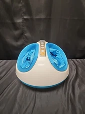 Air Compression Electric Foot Massager Blue Removable Washable Cover Heat Option
