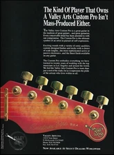 Valley Arts Custom Pro USA Series electric guitar advertisement 1990 ad print