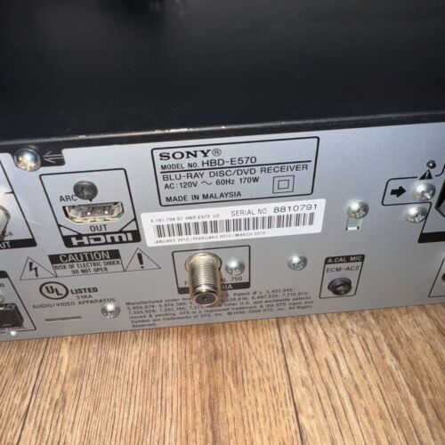 Sony BDV-E570 3D BluRay Lettore DVD 1000w Home Theater Ricevitore HDMI - Senza Telecomando - Foto 4 di 4