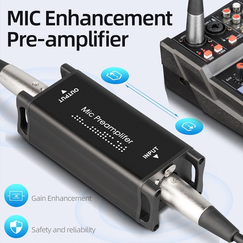 Microphone Amplifier 20Hz-20kHz Mic Preamplifier for Home Recording Livestream - Afbeelding 6 van 14