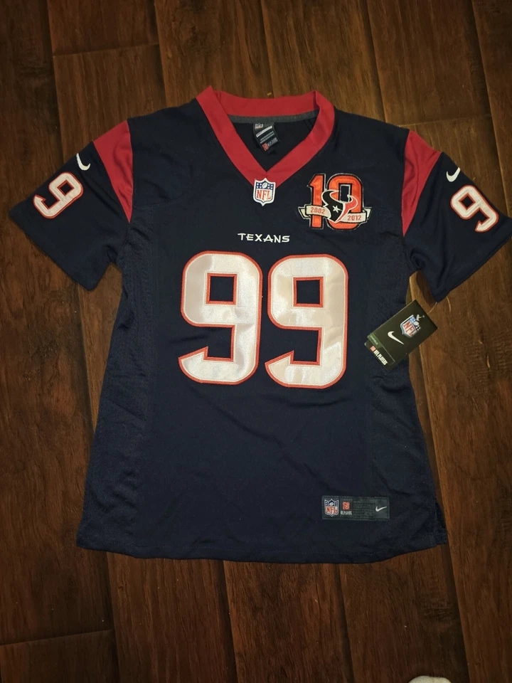 Camiseta deportiva azul #99 J.J. Watt de los Houston Texans talla pequeña S Foto 4 de 4