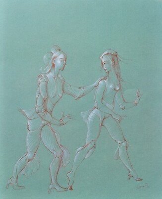 Leonor FINI : die Besten Freunde, Lithografie Unterzeichnet, 1980 + Zertifikat