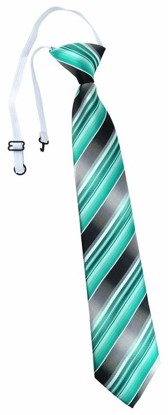 Tigertie Security Sicherheits Krawatte Mint GrüN Silber Anthrazit Grau Gestreift-image
