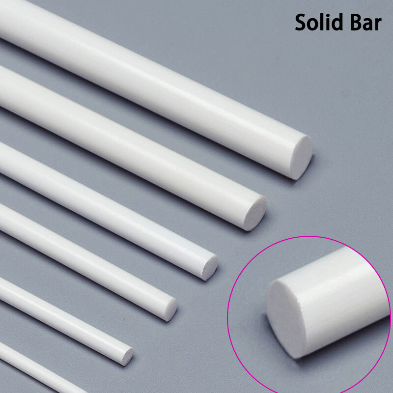 White ABS Styrene Plastic Strips & Rods – 250mm Length For DIY & Crafts