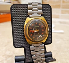 Vintage Men's Mechanical Gold Plated Watch Oval CHAYKA CHAIKA 2609 SOVIET USSR