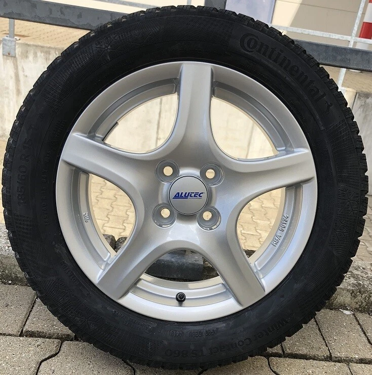 Winterräder smart 453 Winterreifen Alufelgen Alutec Grip silber Kumho WP51 RDKS - Bild 3 von 4