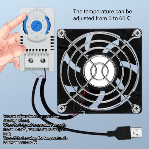 80x80mm USB Fan 5V with USB Extension Cable Bearing Cooling Fan for Router TV - Picture 4 of 8