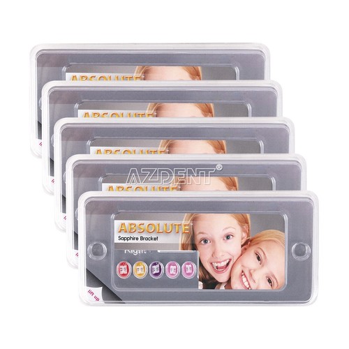 Dental Monocrystalline Sapphire Brackets Crystal Clear Mini Roth.018 Hooks 345 - Picture 11 of 12
