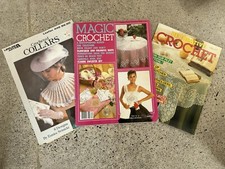 Lot Of 3 Magic Crochet projects patterns designs Camisole, Lace Collars Manuals