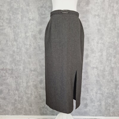 Bleistiftrock Lang Rock Gr 40 L Vera Condotti Midirock Grau Elegant Mit Schlitz 