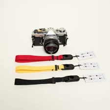Cotton 16" Camera Wrist Strap / Red / Yellow / Black & PEAK DESIGN ANCHOR