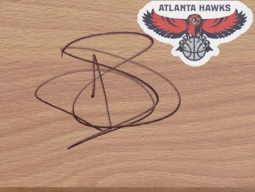 Atlanta Hawks Damien Wilkins Signed Floorboard COA - Picture 1 of 1