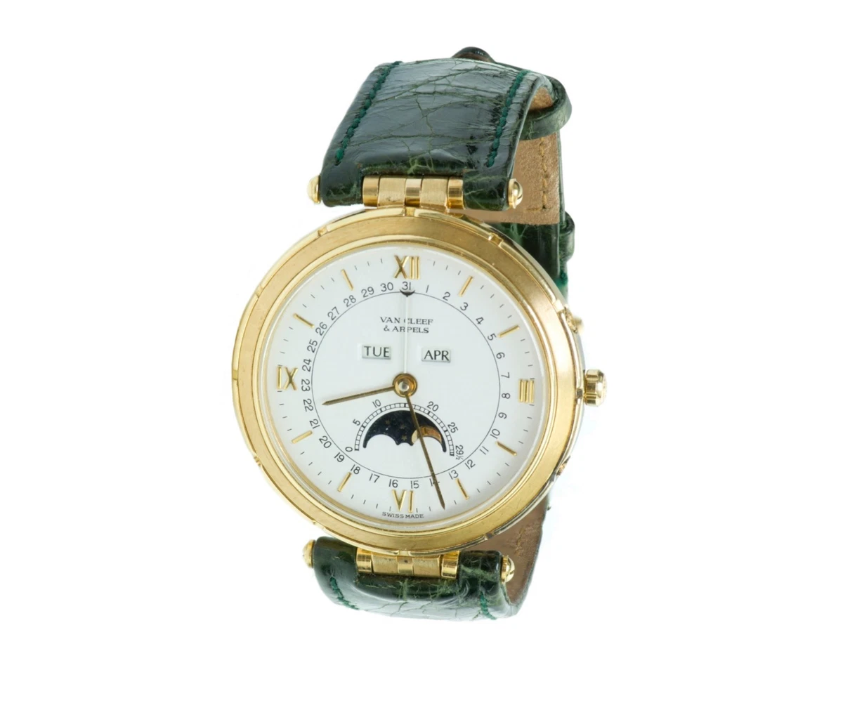 Van Cleef Arpels La Collection Moon Phase 18K Gold Watch 111023