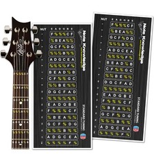 Guitar Fretboard Note Map Decals/Stickers for learning and Practicing Notes C...