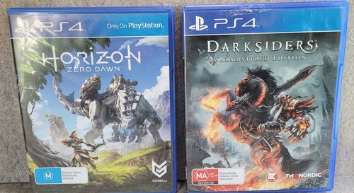 PS4 Games; Horizon, Zero Dawn; Darksiders, Warmastered Ed.; Excellent Condition