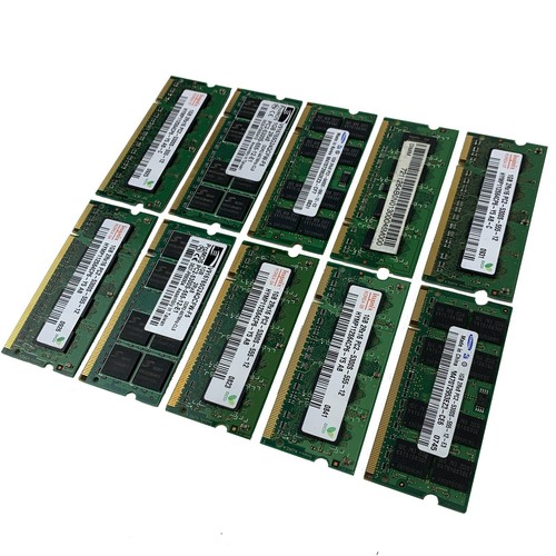 LOT OF 10 1GB 2Rx16 PC2-5300S-555-12 HYMP112S64CP6-Y5 AB-C Laptop RAM Memory - Picture 2 of 3