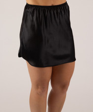 Shadowline Satin Essentials 15" Nylon half slip Size XL Black Style 47091