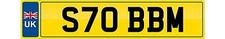 STOBB Private number plate S70 BBM cherished car reg personal registration