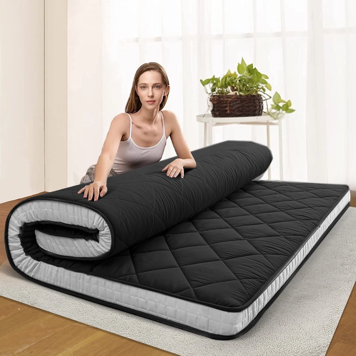 Japanese Floor Mattress, 4 inch Extra Thick Futon Mattress,Shiki Futon  Cushion