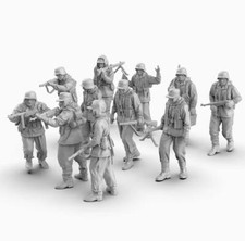 3D Printed 1/72 World War II German soldier 11 Person Model Unpainted