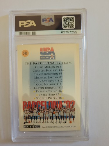 1991 Skybox Team USA 3 #546 Pippen Ewing Larry Bird Olympics PSA 7 - Bild 3 von 5