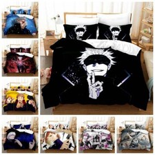 Jujutsu Kaisen Doona Quilt Duvet Cover Set Pillowcase Single Double Size Boy Bed