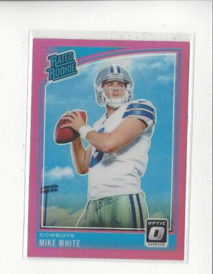 2018 Donruss Optic Pink #185 Mike White RC Rookie Cowboys Jets