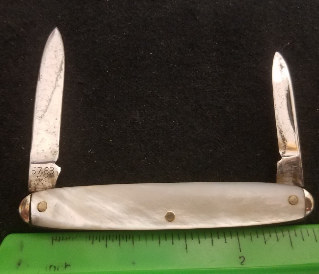 John Primble 5763 Pen Knife, Genuine Mother Of Pearl Handles 