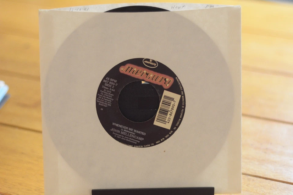 JOHN MELLENCAMP "WHENEVER WE WANTED" 45 RPM 7" EXC RECORD [D32-49] Foto 2 de 4