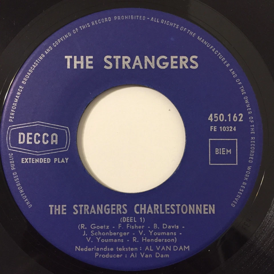 Strangers Charlestonnen 7" EP Decca Belgium 1963 Jean Vanhoren Orkest Novelty Foto 3 de 4