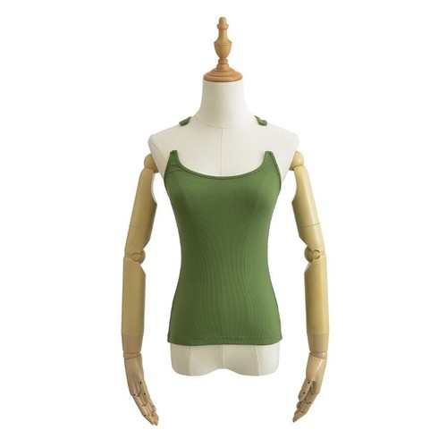 Y-Back Tank Tops Sleeveless Shirt Invisible Clear Straps Vest Tees Sexy Camisole - Picture 8 of 23