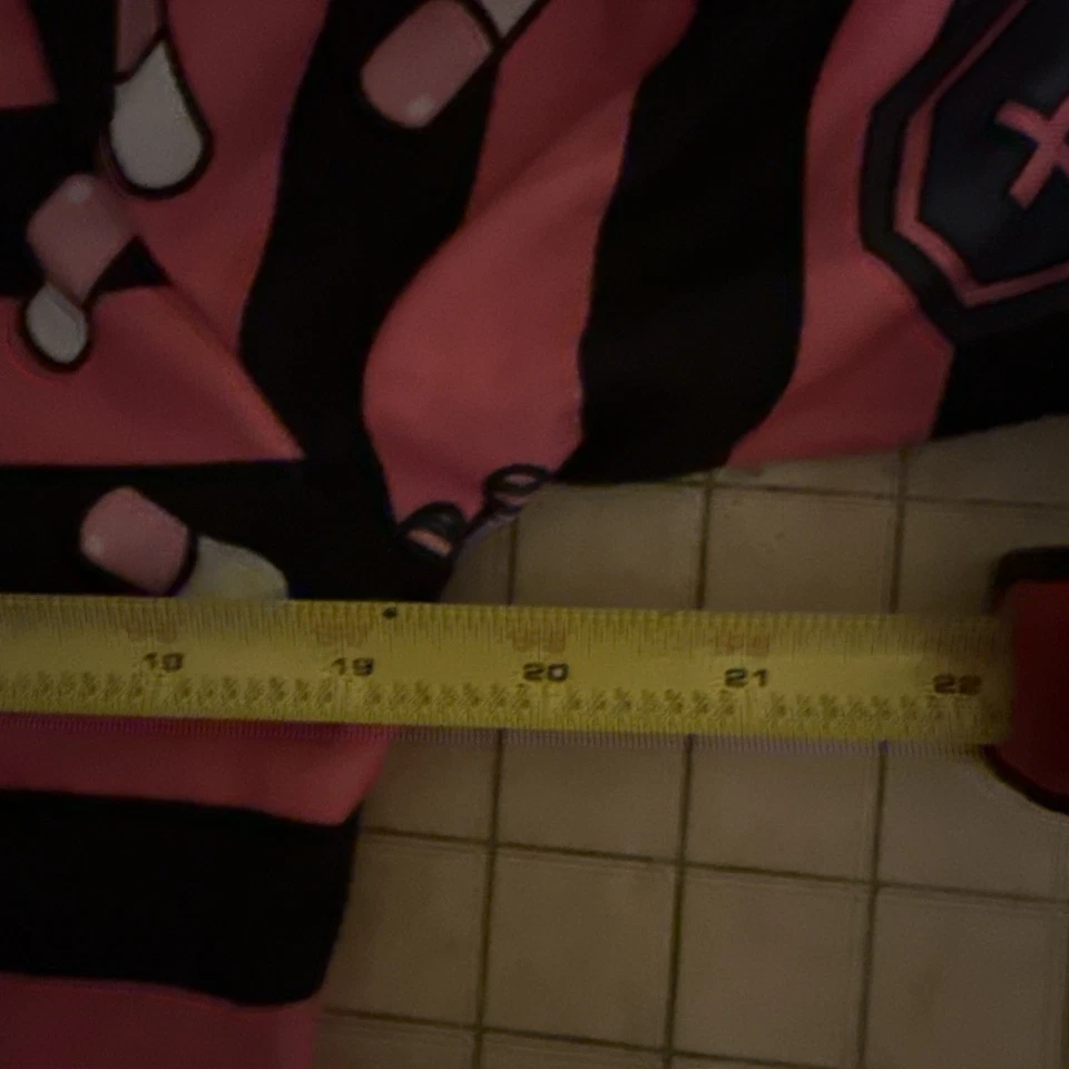 ADCD Rag Yami Kawaii Punk Menhera Chan Usamimi Parka Negra/Rosa Cremallera Sudadera con Capucha Foto 4 de 4