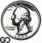 1942 Washington Quarter PROOF, Flashy Gem PR++