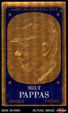 1965 Topps Embossed #20  Milt Pappas  Orioles 2 - GOOD