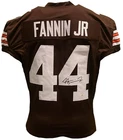 Harold Fannin Jr Signed Cleveland Brown Game Cut Football Jersey JSA