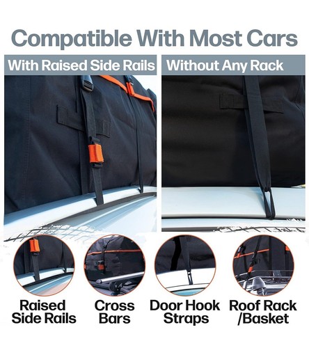 RoofPax 23 cft. Extra Waterproof Rooftop Cargo Carrier Bag, Double … - Foto 2 di 7