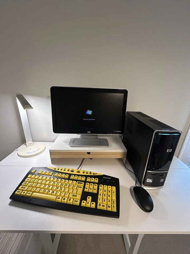 HP Slimline s5212y Desktop w/HDD + HP W1858 Monitor + USB Keyboard & Mouse - Image 2 of 4