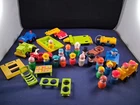Vtg 1970's Fisher Price Little People Cowboys Chairs Cars Figures Lot 37 Pieces