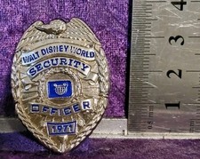 Walt Disney World Security Officer Metal Sheild Trading Pin Badge VGC