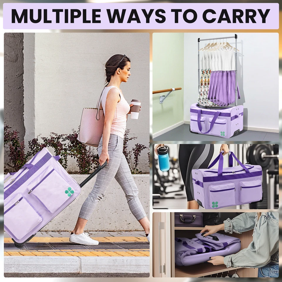 Сумка для танцев со стойкой для одежды дорожная сумка на колесиках для танцовщиц девочек мальчиков - Изображение 2 из 4