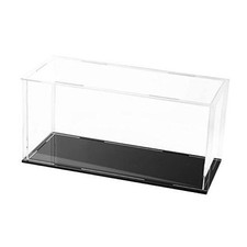 Self-Assembly Acrylic Display Case,Deluxe Dustproof Showcase,Cube Countertop