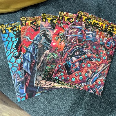 Teenage Mutant Ninja Turtles Shredder in Hell IDW Set #1 2 3 4 5 B Cover Eastman