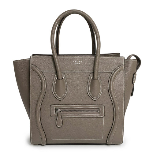 CELINE 167793DRU Luggage Micro Shopper Drummed Calfskin Handbag #569