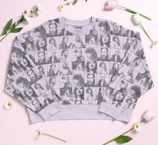 Taylor Swift The Eras Tour Cropped Lavender Pullover Large Concert Sweatshirt