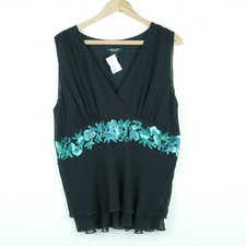 Vintage Y2K Silk Babydoll Top 12 Black Sequin Embroidered Whimsigoth Chiffon 90s