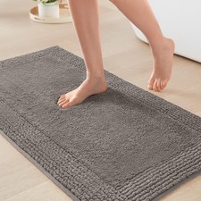 Madison Park Splendor Reversible 100 Cotton Bath Rug, 21 x 34, Charcoal