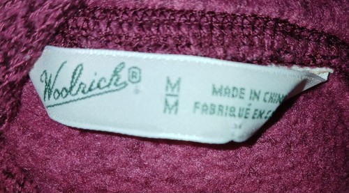 Woolrich Pullover Hooded Sweater Hoodie Burgandy Woman's Medium - Picture 9 of 9