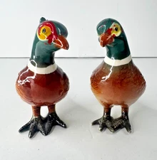 Set of 2 Vintage Thames Ring Neck Pheasant Figurines